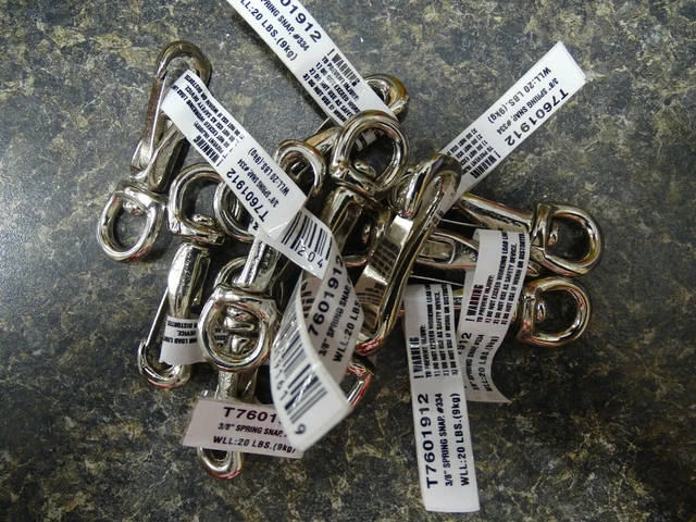 Campbell Chain T7601912 3/8 in. Dia. x 2 in. L Spring Snap 20 lb. 10 pk.