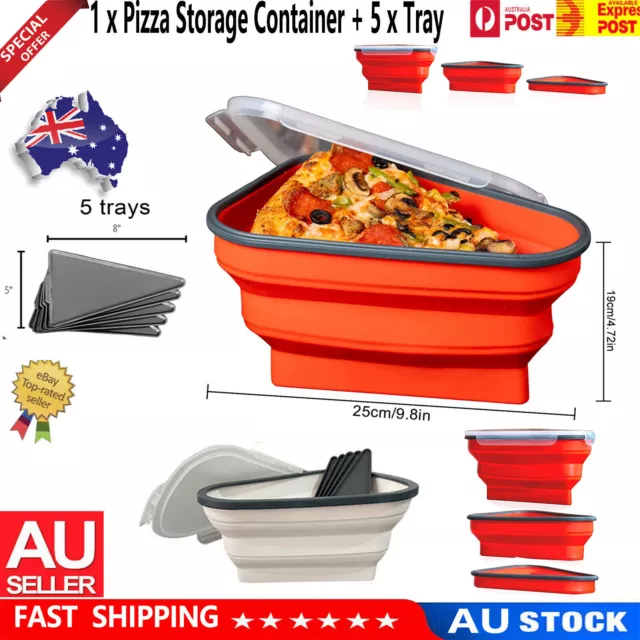Reusable Pizza Pack Container Box Foldable Triangular Pizza Storage Container AU