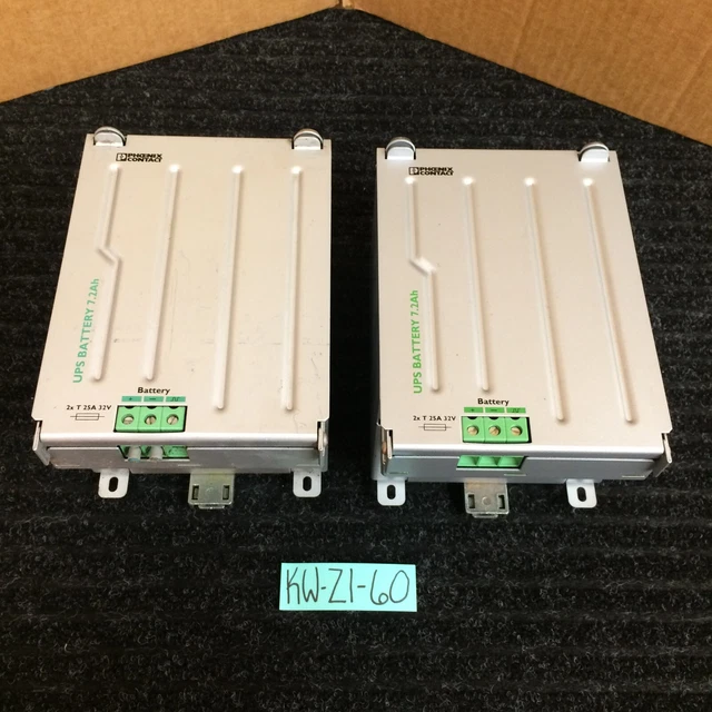 Lot of 2 Phoenix Contact Battery UPS BAT/VRLA/24DC/7.2AH 2320319 9051153
