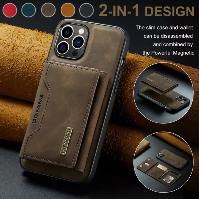 Hülle für iPhone 14 13 Pro Max Plus Handy Tasche Leder Wallet Case Magnet Schutz