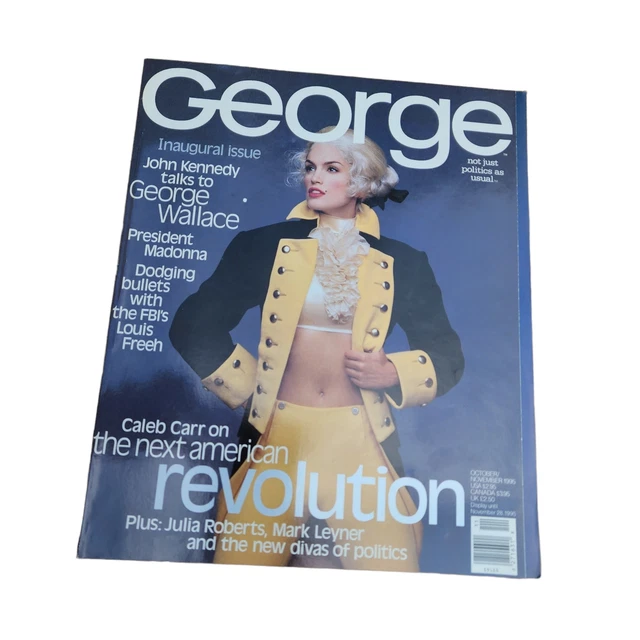 GEORGE MAGAZINE JOHN F KENNEDY CINDY CRAWFORD INAUGURAL 1st ISSUE ...