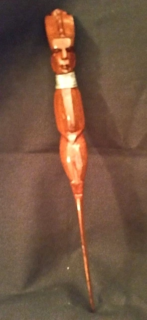 Africa Kenya Letter Opener Carved Wood Tribal Art Ethnic Collectible Native