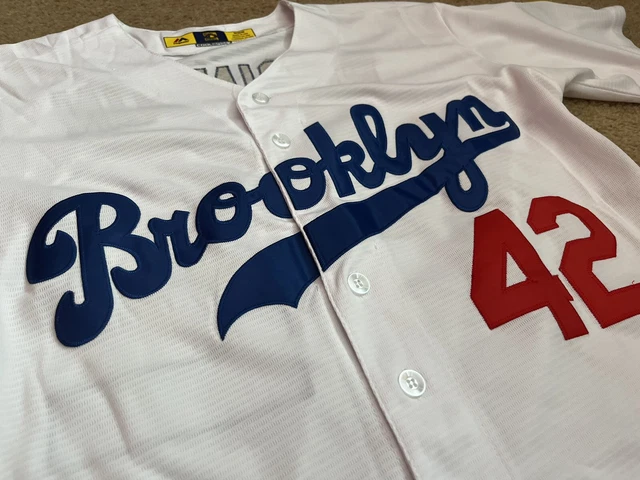 JACKIE ROBINSON 50 Year Anniversary BROOKLYN DODGERS- #42 MEDIUM 🔥🔥RARE🔥🔥