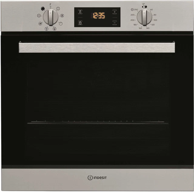 Indesit Four intégrable multifonction 66l 56cm a pyrolyse inox
