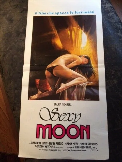 Affiche Cinema Erotique Italien/Sexy Moon Annees 70 Vintage