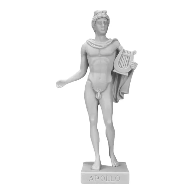 Apollo Greek Roman God of Music Nude Male Cast Marble Statue Sculpture