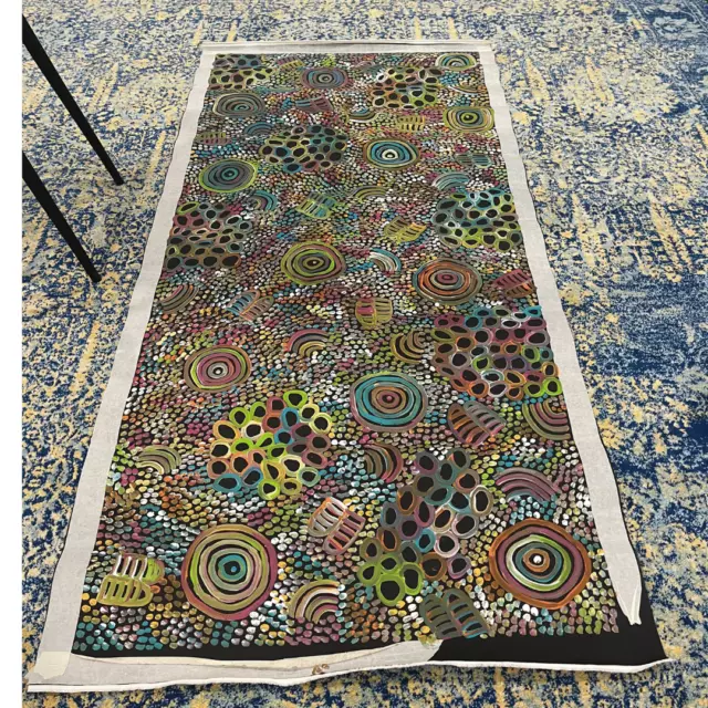 Original Dulcie Long Pula, "My Country (Awelye)" 2000 x 960 Aboriginal Art 3