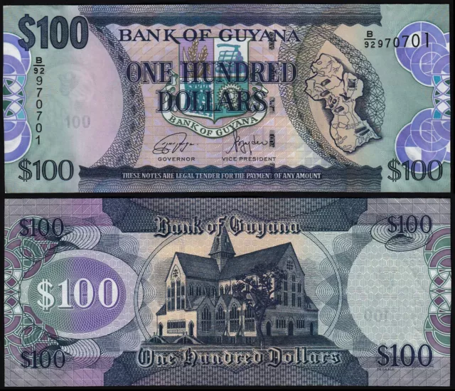 Guyana 100 Dollars (P36) N. D. (2016) Unc