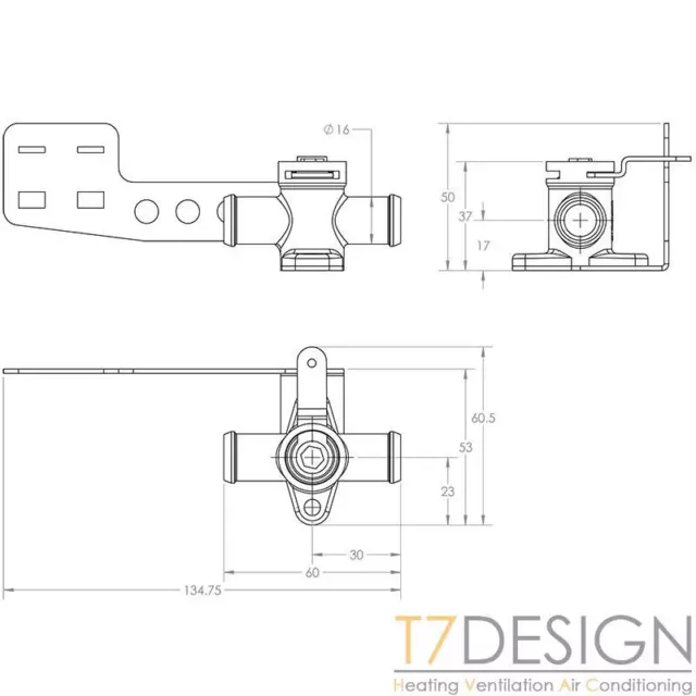 Brass Heater Valve 13mm (1/2") 2