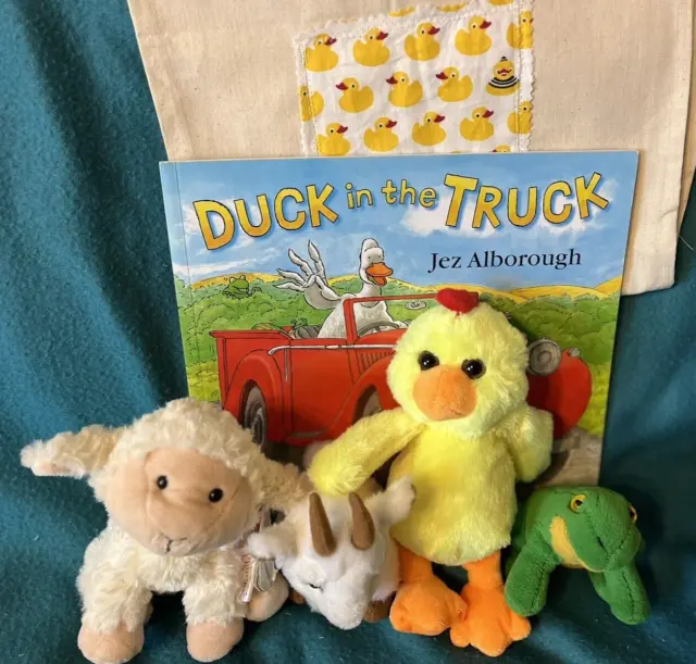 Duck in a truck Jez Alborough book story sack with sack, toys, EYFS teacher, VGC
