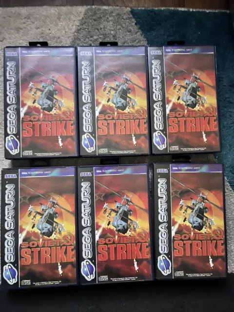 • Lot 6 Soviet Strike Sega Saturn Neuf Boîtier Bon État  + impacts •