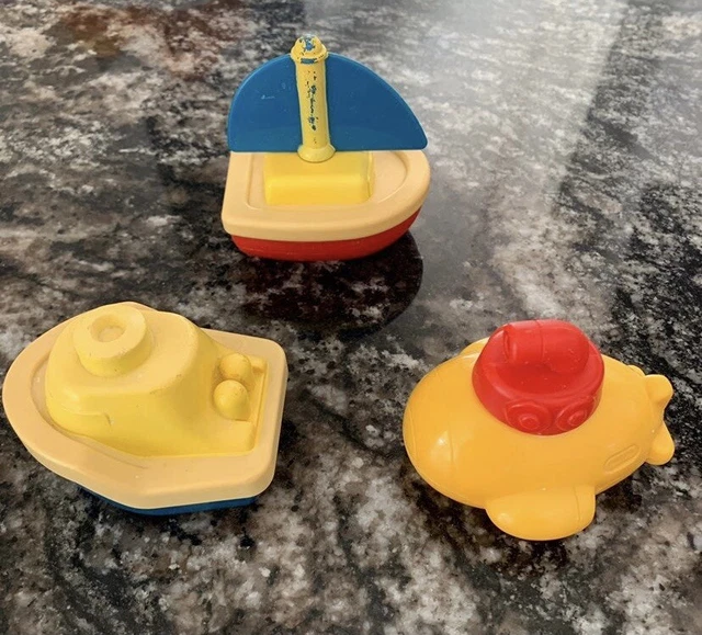 VINTAGE LITTLE TIKES Bath Toys Boats Float 3 Piece Lot $30.65 - PicClick AU