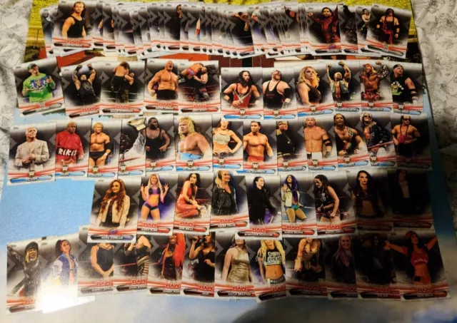 2019 Wwe Topps RAW  90 CARD COMPLETE SET+ RAW LEGENDS INSERTS =110 Total Cards