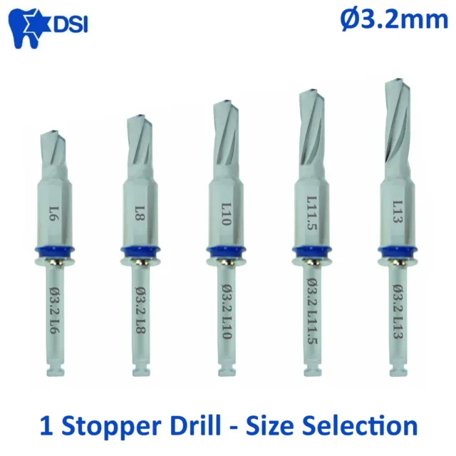 1x DSI Dental Fixture Guided Stopper Drill External Irrigation Ø3.2 Selection