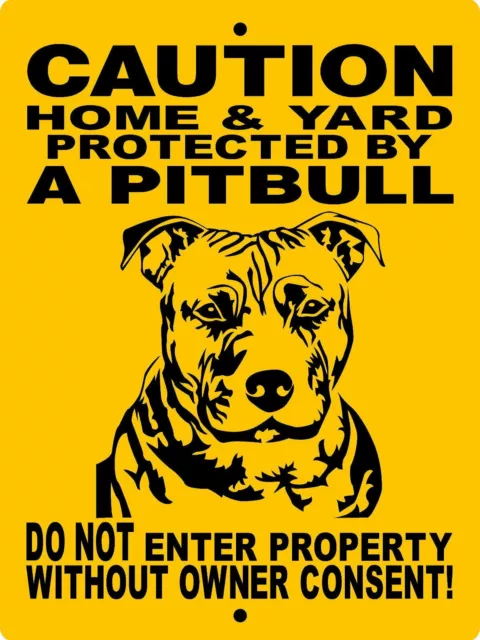 0621 Pit Bull Terrier 9"x12" Aluminum Sign