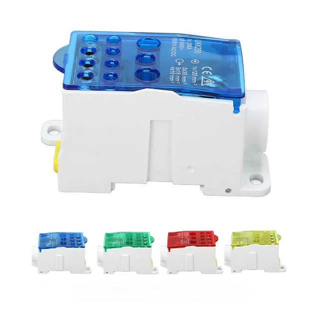 Terminal Block Junction Box Din Rail Single Pole Power Distribution Box 250A