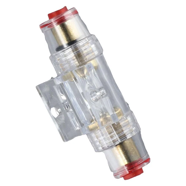 Lot De 2 Porte-fusibles En Ligne AGU Avec Fusibles 60A - Pour Audio Auto, Alarme, Ampli - Câble 4-8 AWG