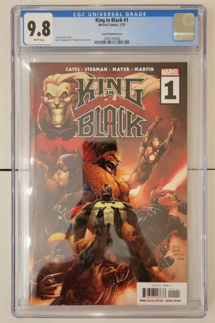 King in Black #1 CGC 9.8 White Pages Secret Variant Thing Cover NM/MT Key Grail