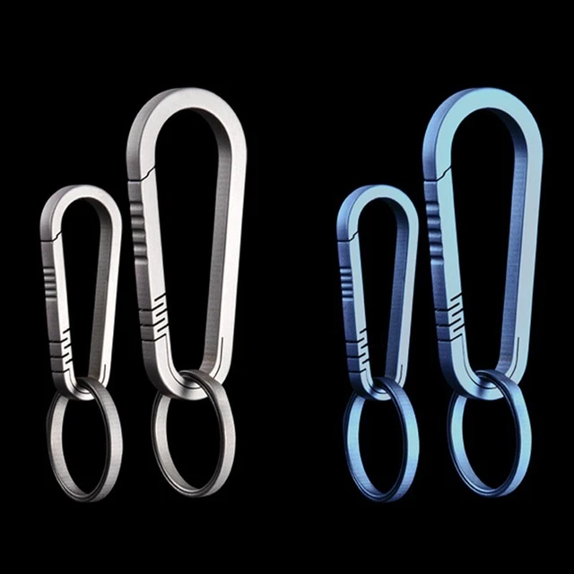 Porte-clés mousqueton en alliage de titane résistant à la corrosion pour acce