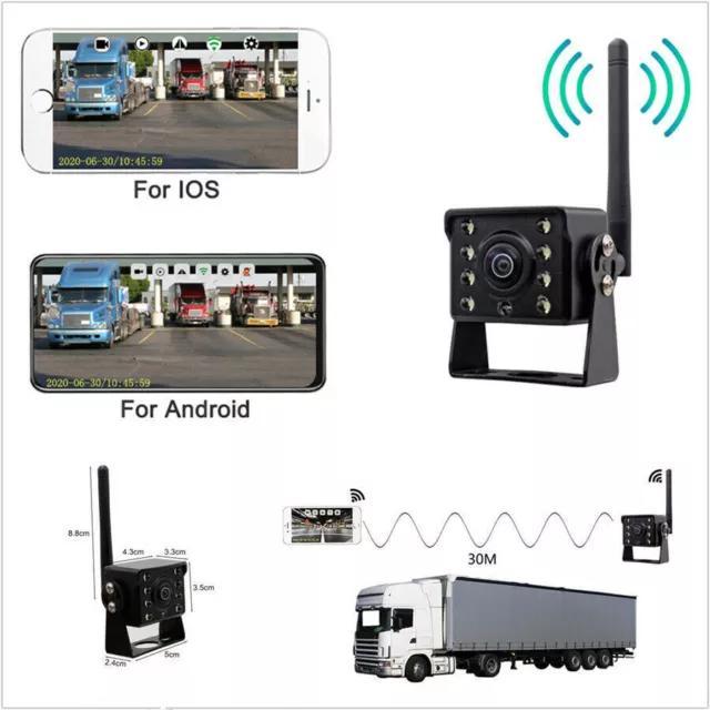 Waterproof Wireless WiFi Car Truck Camper RV Trailer Rear View Backup Camera X1