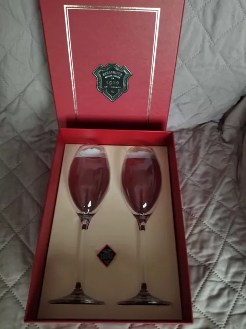 Coffret De 2 Verres De Champagne En Cristal Marque Bollinger Neuf