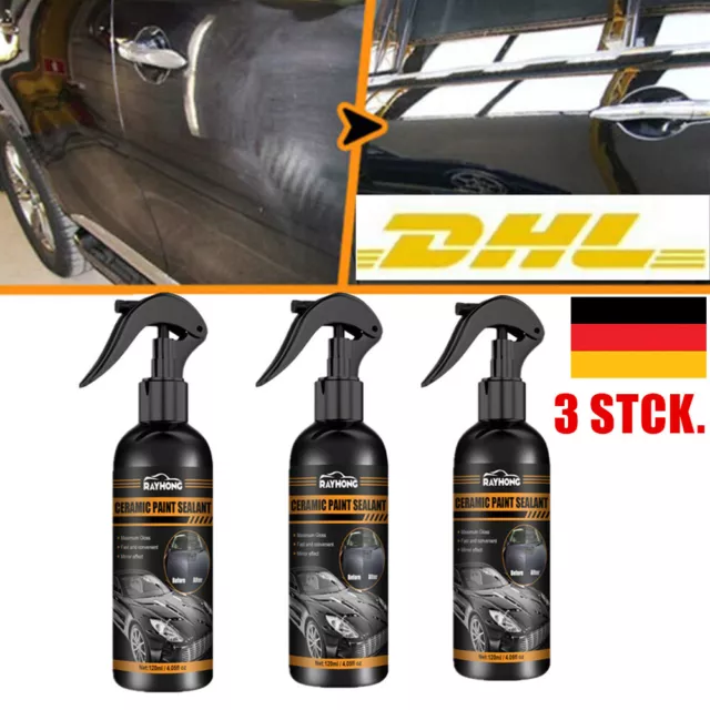 3x Keramische Lackversiegelung für Autolackierung Spray Lackversiegelung Politur