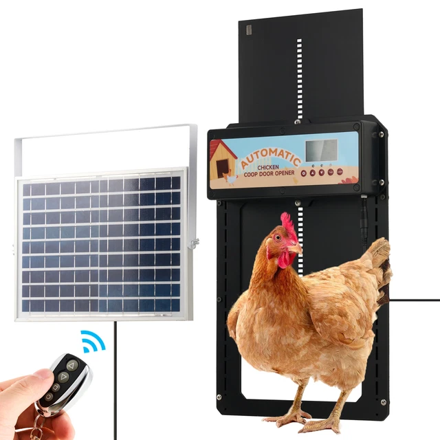 COZ AUTOMATIC CHICKEN Coop Door Solar Powered Opener with Light Sensor