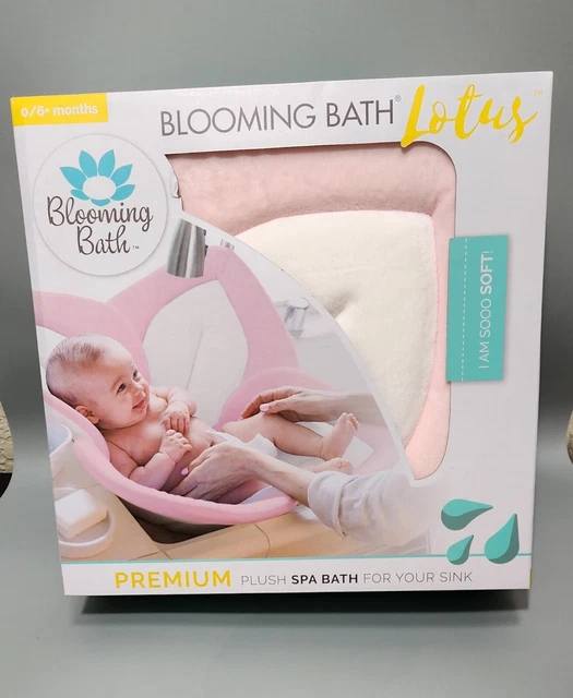 New Blooming Bath Lotus Flower 4 Petal Baby Bath Soft Sink Seat Pink 0-6 Months