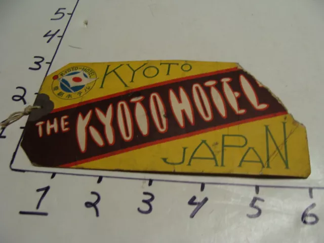 Vintage Travel Paper:1930's the KYOTO HOTEL luggage tag (torn)