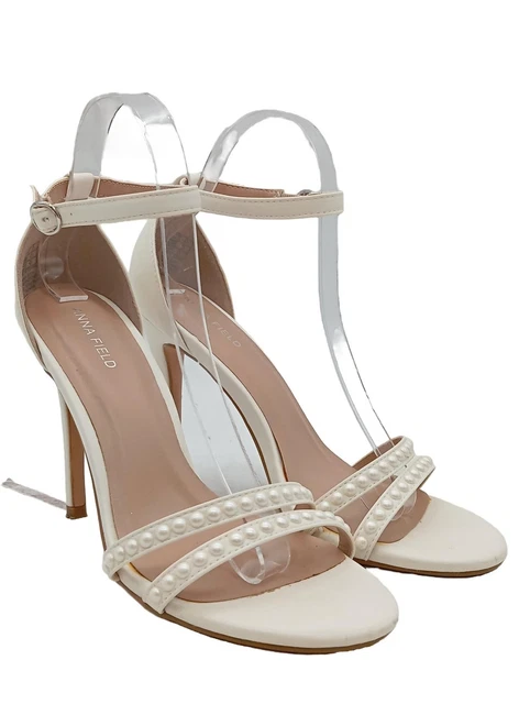Escarpins Talons Aiguilles En Cuir Et Dentelle Anna Field - Taille UK 6 (Noir) - Occasion Excellente