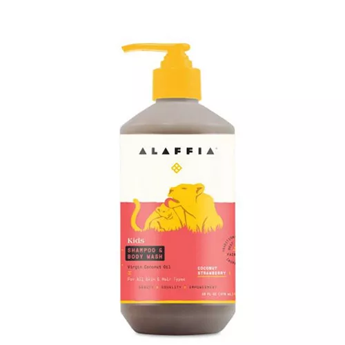 Shampooing Gel Douche Noix de Coco Strawaberry pour Bébés 473ml Par Alaffia