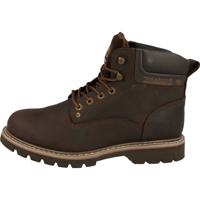 Dockers Par Gerli Chaussures Hommes Bottes Fourrées 23DA104-400320 Braun Cuir 2