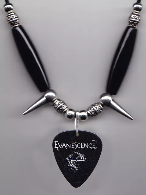 Evanescence Black Guitar Pick Necklace