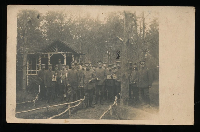 Foto AK - Soldaten Landsturm Inf. Btl. II Diedenhofen im Felde - 1.WK