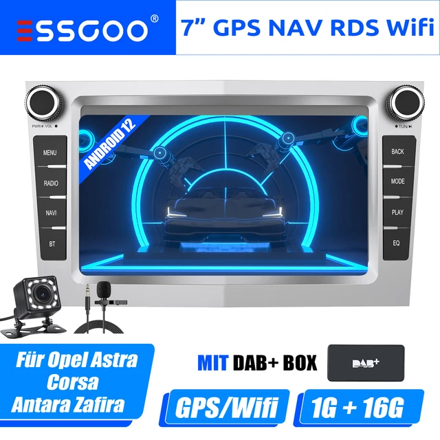Autoradio Android 12 GPS NAV DAB+ Für Opel Corsa C/D Astra H Zafira B Kamera MIK