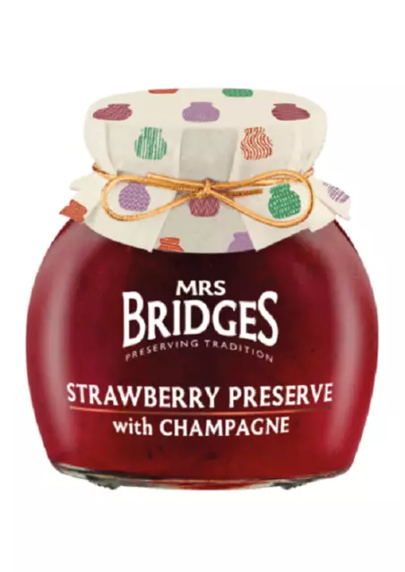 Mrs Bridges Conserve di fragole con champagne 340 g