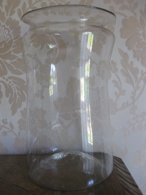 ANCIEN GRAND BOCAL En Verre Soufflé Prosper David & Frier Grenoble