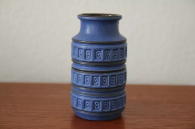 Scheurich Vase, 268-15, West Germany, blau, Keramik, ca. 15cm hoch 60/70er