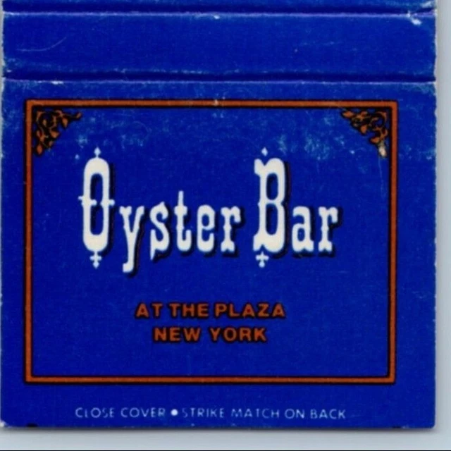 OYSTER BAR RESTAURANT Plaza New York City Matchbook Cover MBC1E 6.11