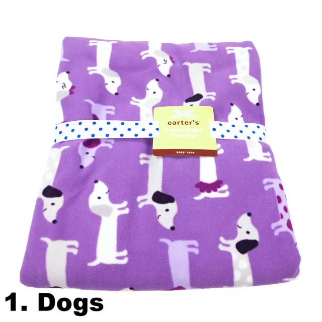 Baby Blankets Carter's 6 Designs 100 x 75cm Soft & Cute Fleece NEW - On Sale! 2