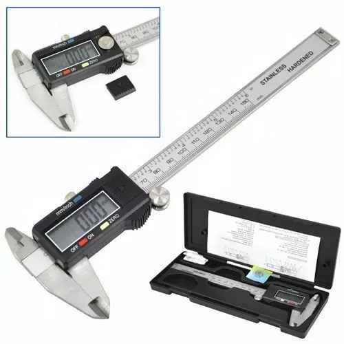 150mm 6" Stainless Steel Digital Vernier Caliper Micrometer Electronic Tool +Box