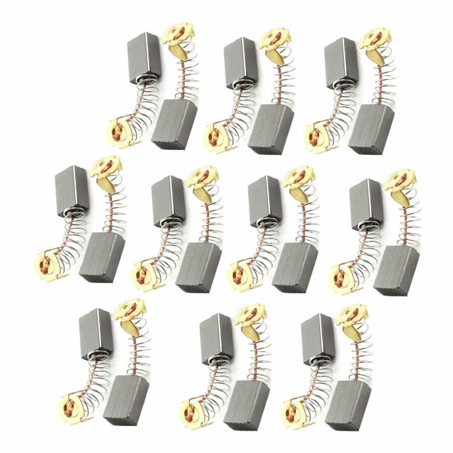 10 Pairs Generic Electric Drill Replacement 10mmx6mmx15mm Motor Carbon Brushes