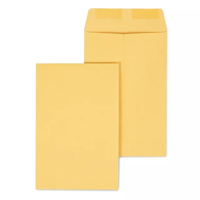 10-Staples Gummed Manilla Catalog Envelopes 9" x 6" Brown 10pc-10 envelopes