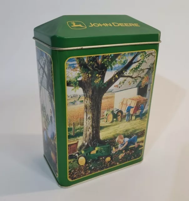 Official Licensed John Deere Tractor 1950s Vibe 6.5” Tin Trinket Storage Box Can