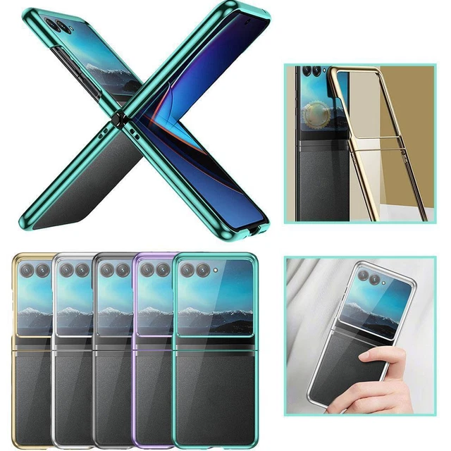 For Motorola Razr 40 Ultra Case Slim Clear Plating Hard Drop-Proof Protect Cover