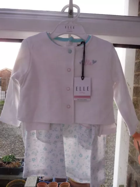 Girls ELLE Dress/Cardigan/Pants. 3 PIECE SET. Baby Girls Size 9-12 Months