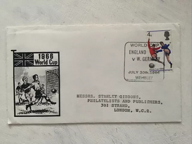 GB QEII 1966 England V Germany World Cup Final Cover With Wembley SHS