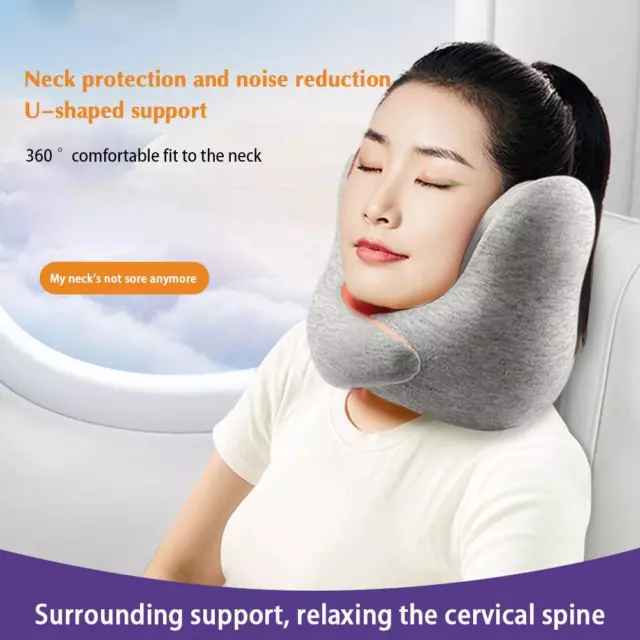 Memory Foam U Shaped Travel Pillow Neck Support Soft Car Rest Plane-Cushion V8H6