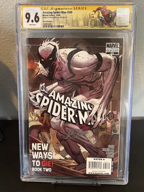 Amazing Spiderman #569 CGC 9.6 Anti Venom  2nd Print Rare Signed By Romita JR