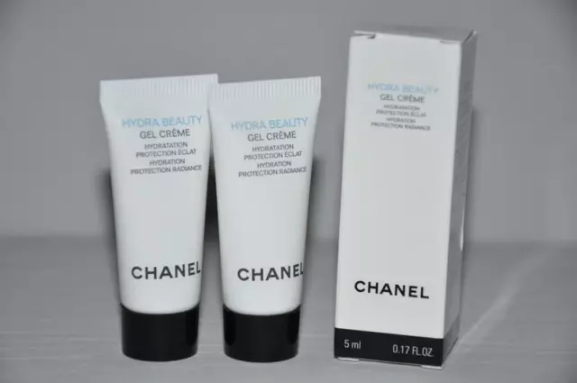 CHANEL HYDRA BEAUTY GEL CREME 5 ml 0.17 OZ X 2 = 10 ml - ORIGINAL WITH BOX & NEW